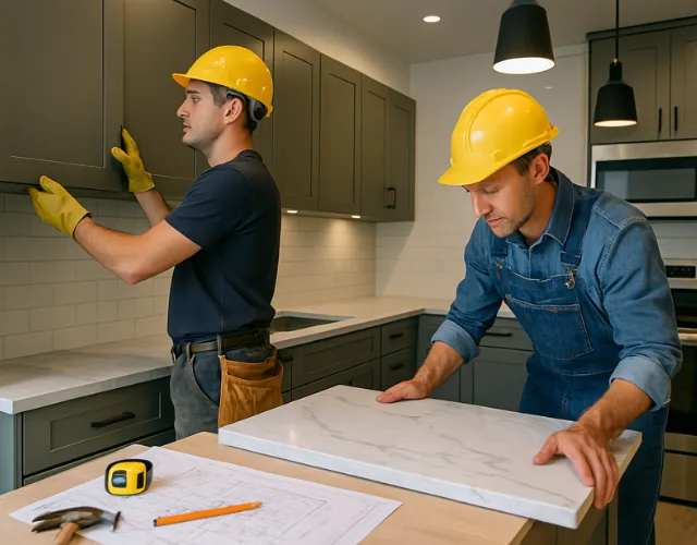 the kitchen builds and renovaation